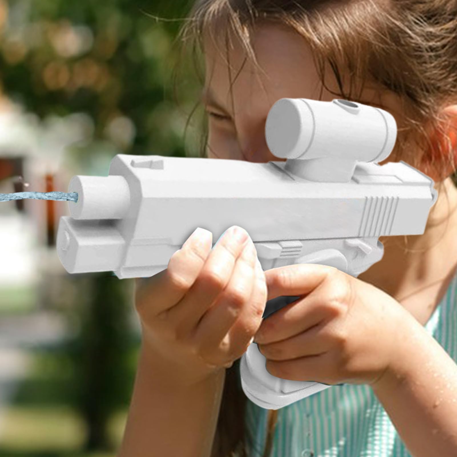 Prank dwukierunkowy pistolet na wodę, odwrócony spray do wody Squirter Toys | Zabawka do wyciskania wody | Pistolet na wodę może być używany z przodu i z tyłu, latem na świeżym powietrzu, do kąpieli