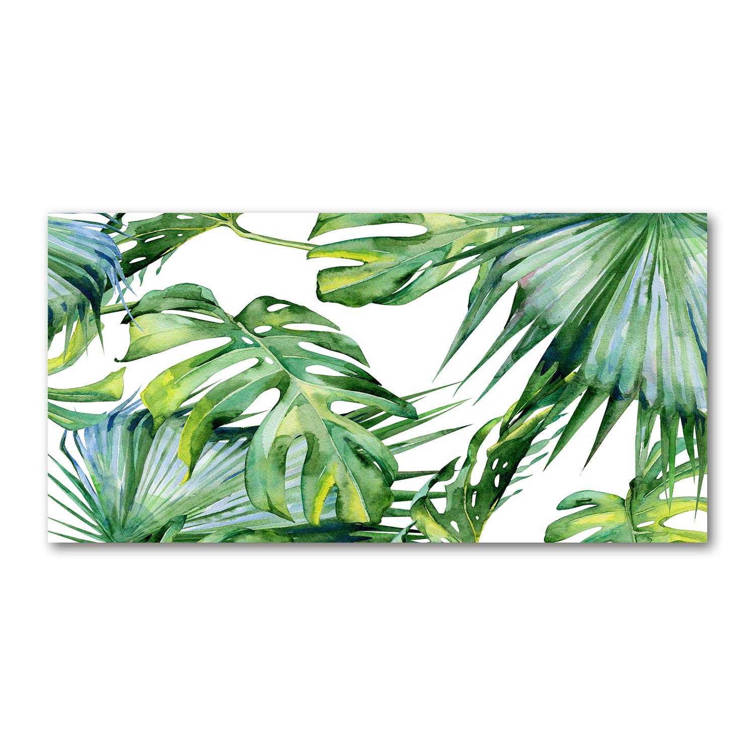 Image acrylique feuilles tropicales 140x70cm pour créer un salon design style jungle