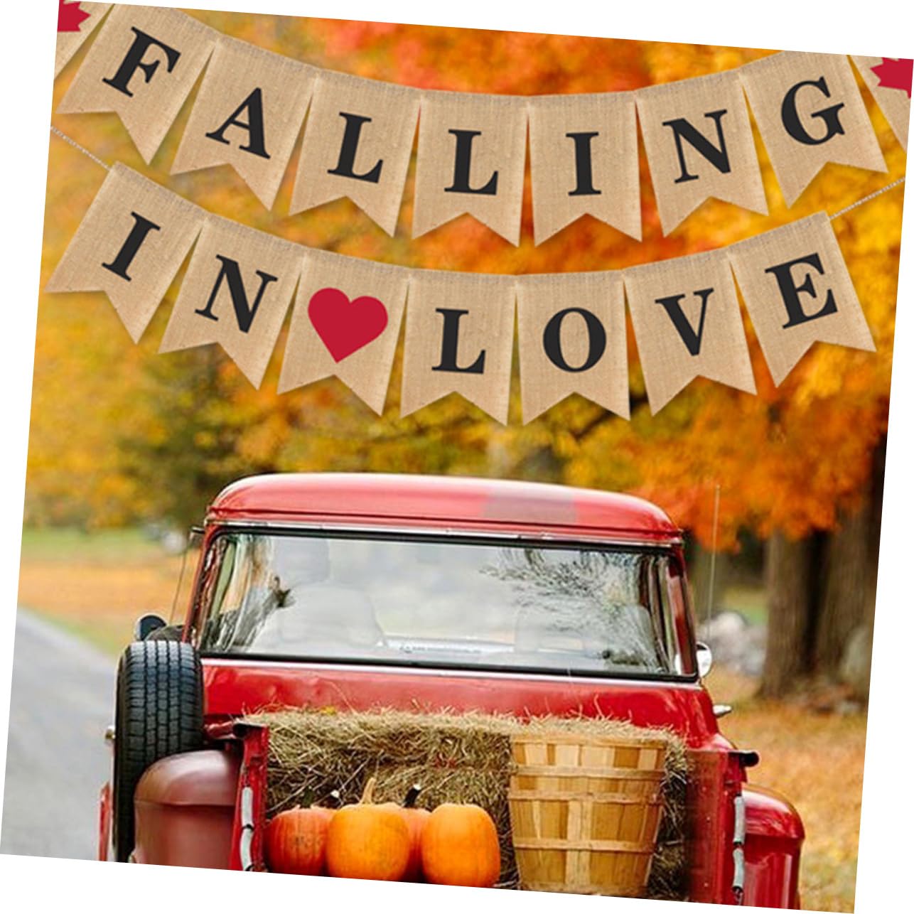 PRETYZOOM 3stücke Khaki Hochzeitsbanner Aus Leinen Herbstdekoration Falling in Love Für Fotografie Und Events Einfach Aufzuhängen Für Hochzeiten Und Verlobungsfeiern