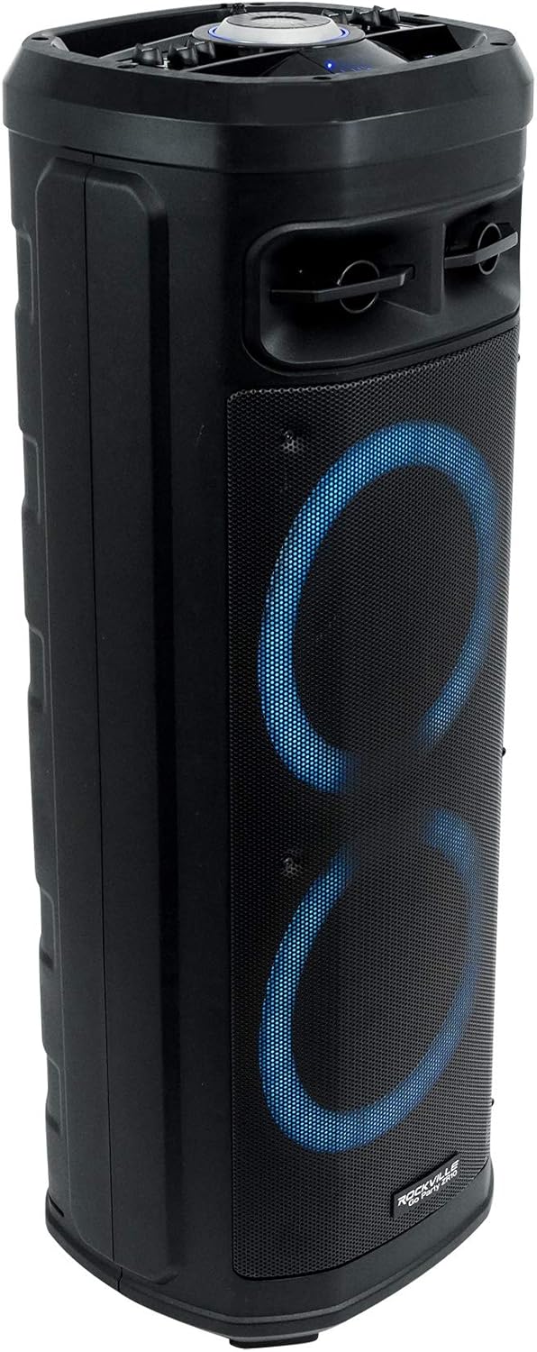 Rockville Go Party ZR10 Dual 10" 1000W Portable Bluetooth Speaker, LED Lights, UHF Mic, TWS Stereo, Perfect for Parties and Outdoor Events - Image 4