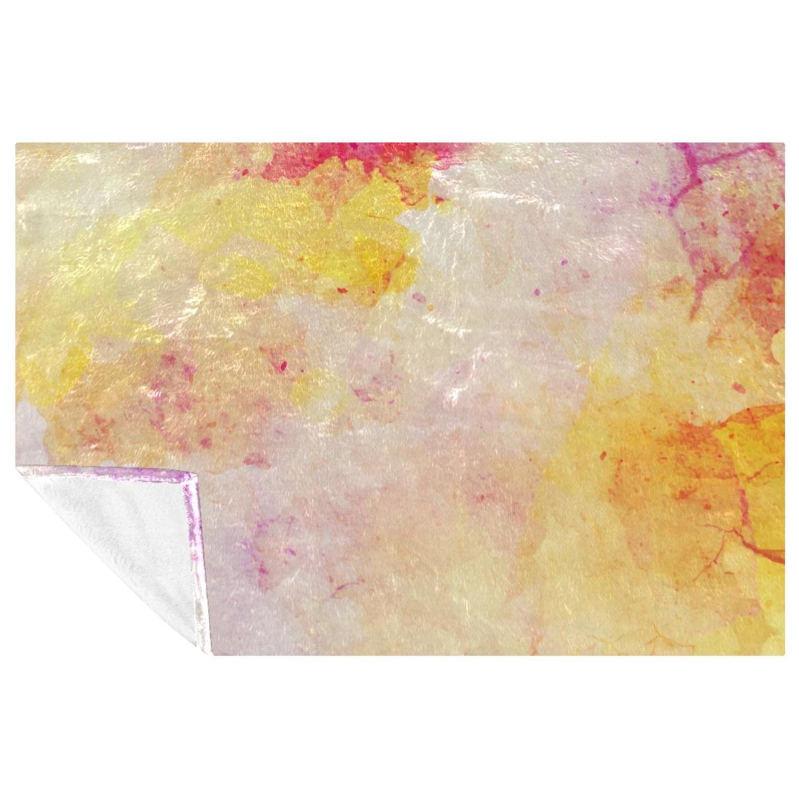 Couverture douce aquarelle, plaid réconfortant pour canapé