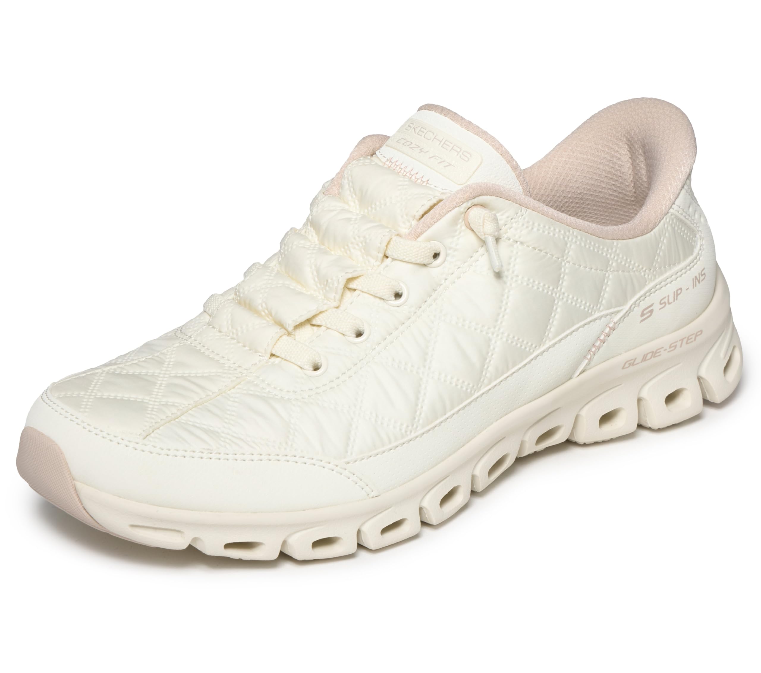 Skechers Damen Slip-ins Glide-Step Cozy Fit Sneaker At Ease 104556 OFWT weiß 41 (UK 7.5)