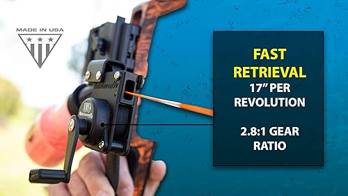 Miniatura 4 de AMS Bowfishing Carrete Retriever Pro, fabricado en los Estados Unidos