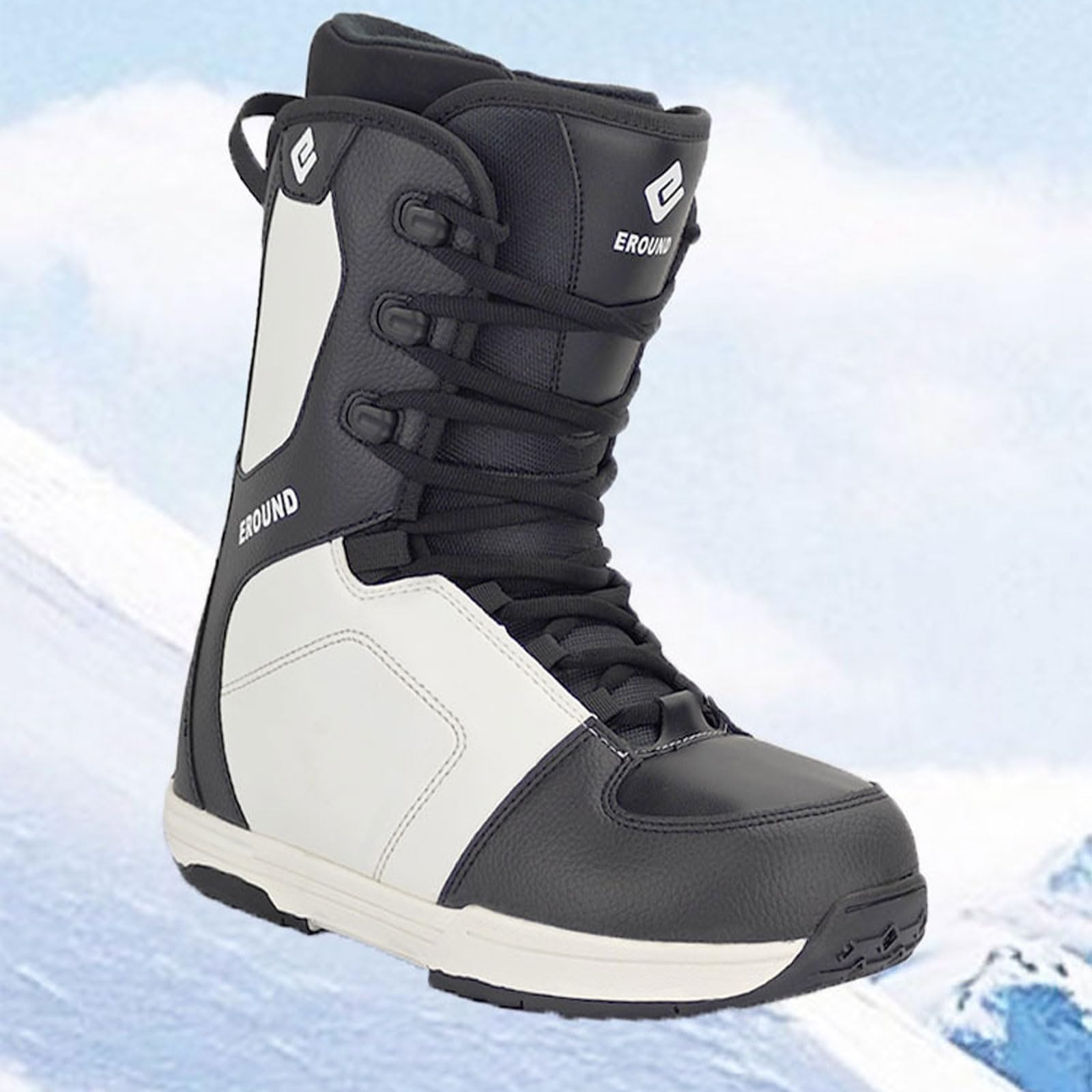 Botas de Snowboard para Hombre Mujer,All Mountain Freeride Freestyle Bota Blanda Zapatos de Snowboard Niños Agarre Firme y Antideslizante Ajuste cómodo Todas Las Tallas 28-46