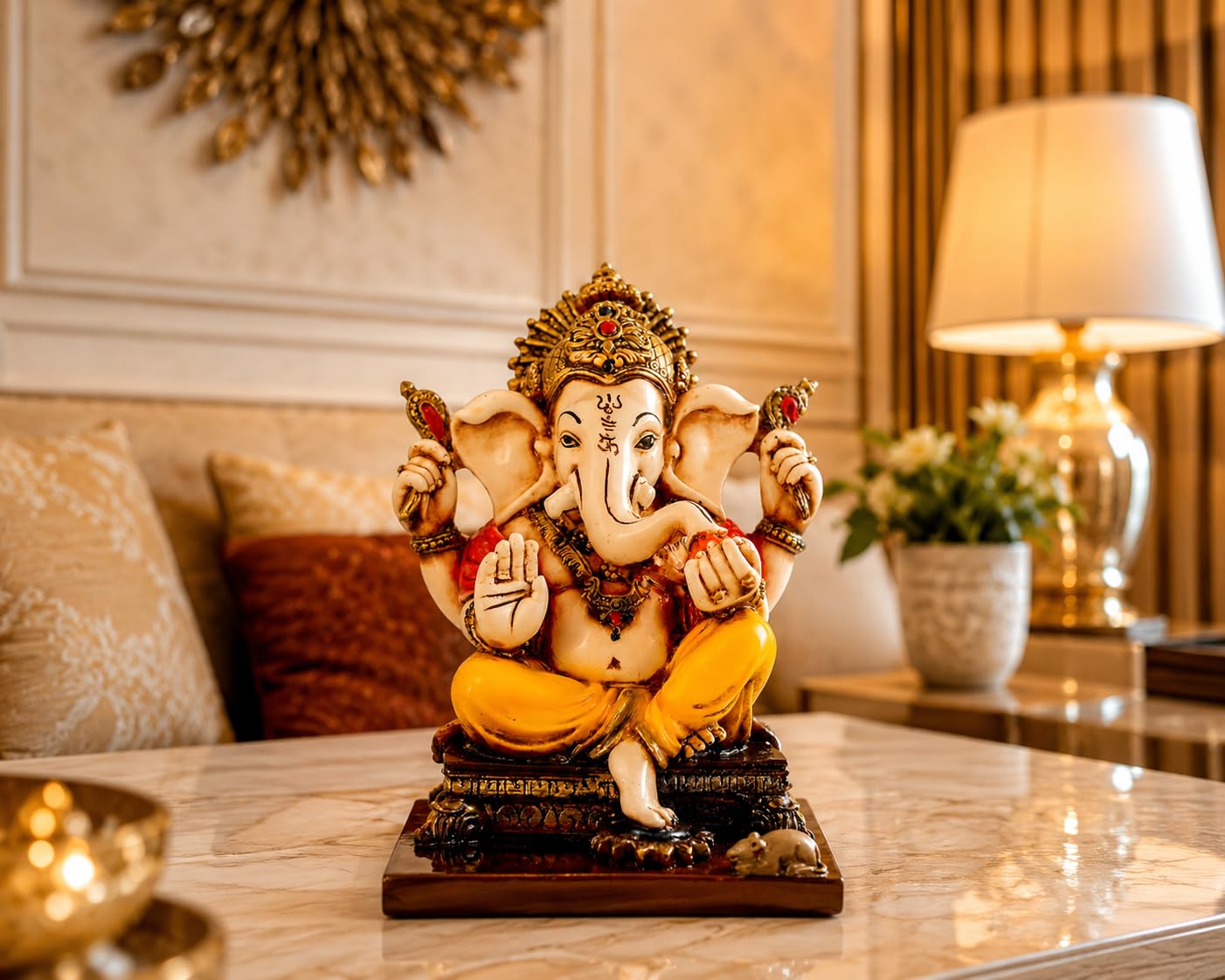 Lord Ganesha Idol - Multicolor Decorative Statue -6 Lord Ganesha Idol - Multicolor Decorative Statue -6