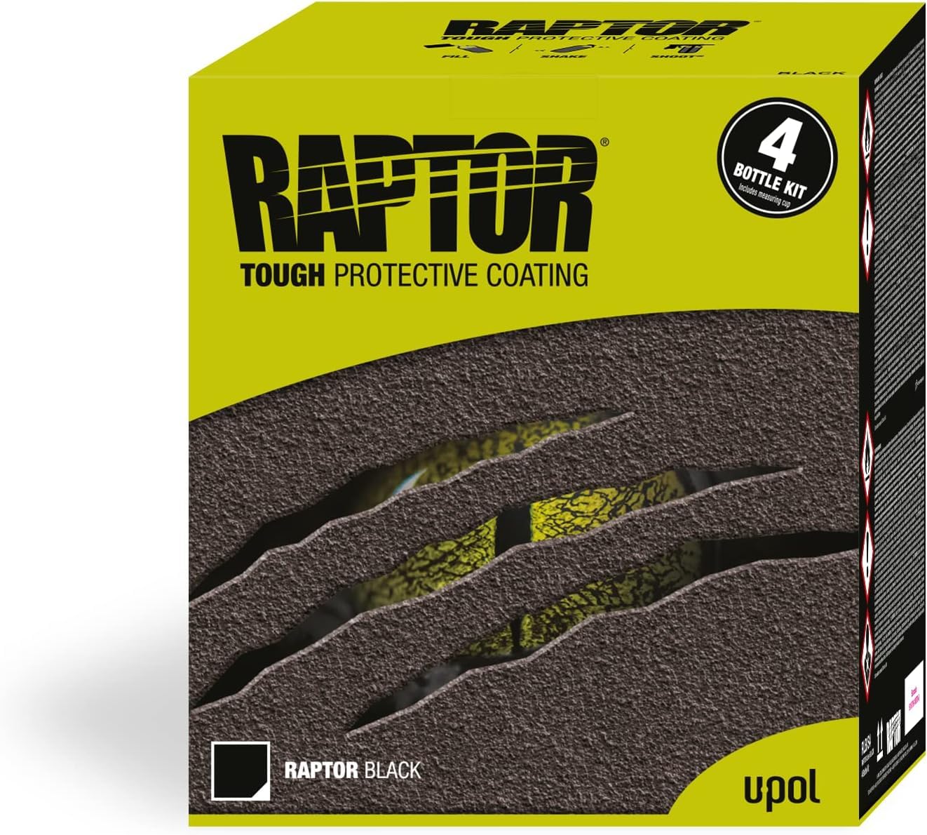 Pintura Raptor 2K Kit Negro 4 Lt