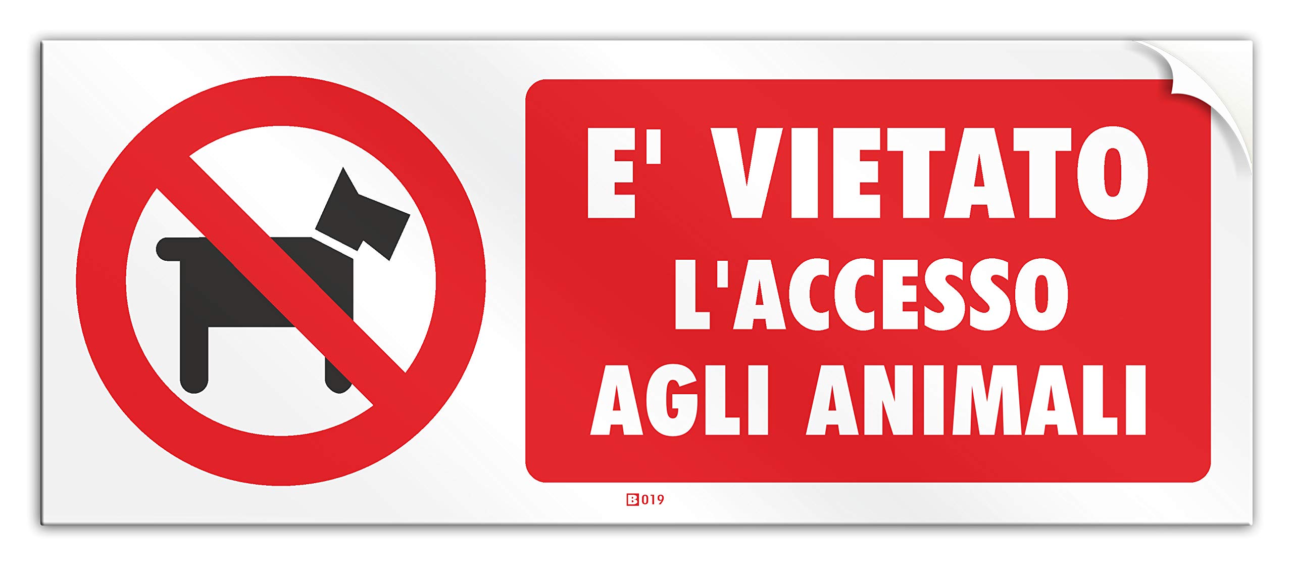 Cartello Divieto di accesso - B - PVC adesivo 165x165 mm