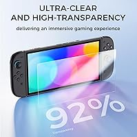Vista 3 de IINE Protector de pantalla de vidrio templado para Switch 2 – 4 opciones disponibles, fácil instalación, antiarañazos, resistente a las huellas