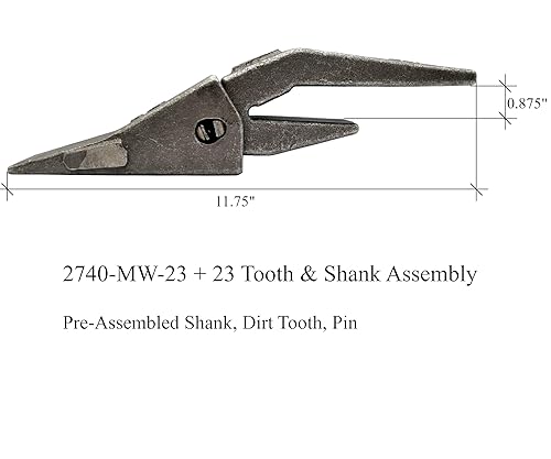 Miniatura 2 de Retroexcavadora, vástago de excavadora, dientes y asambleas de pin, labio de 34" - 2740-MW-23, 230SP (4)