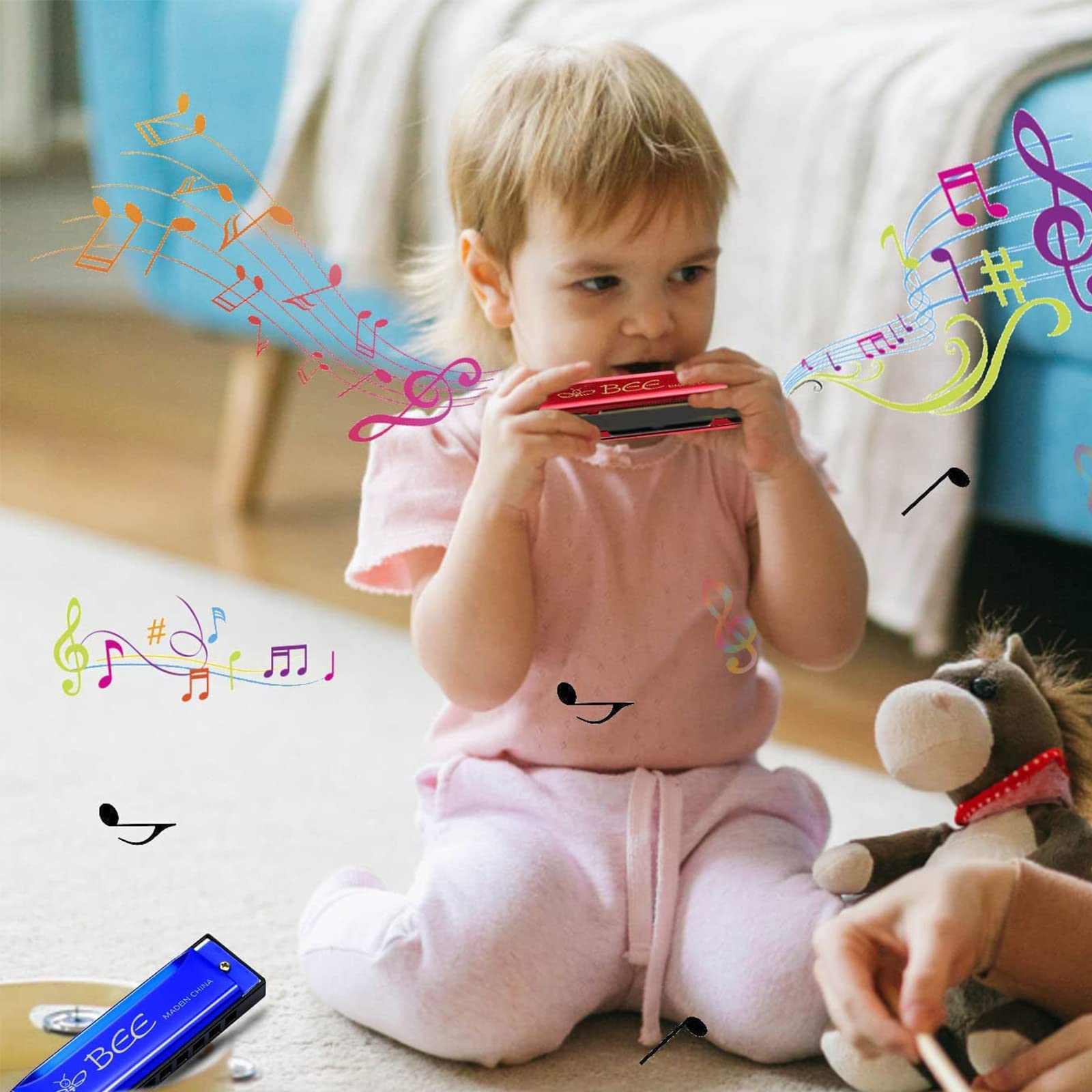 2 Harmonicas Diatoniques En Do Majeur Pour Enfants Et Adultes - Blues 10 Trous Débutants