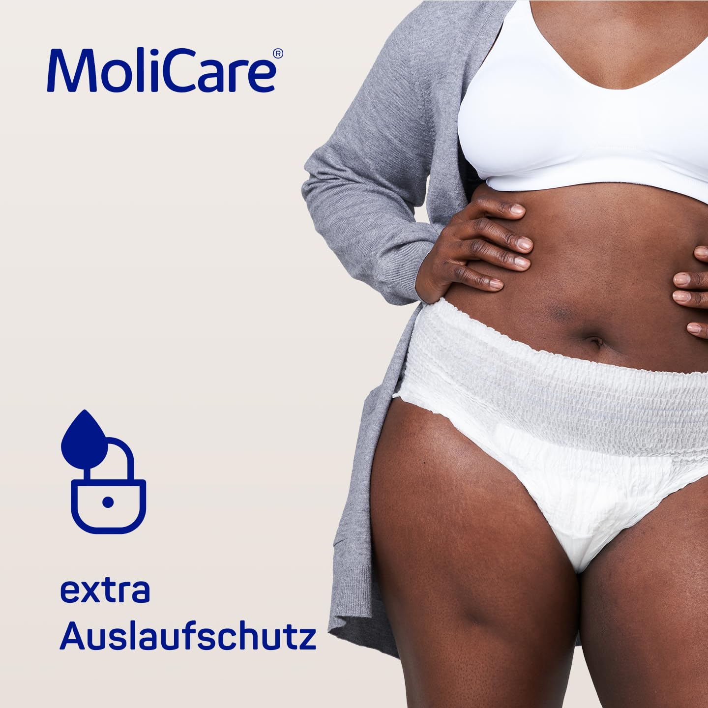 MoliCare Premium Mobile 8 Drops Size L, spodnie dla kobiet i mężczyzn z ciężkim nietrzymaniem moczu, dodatkowa ochrona przed wyciekiem, ochrona skóry, lepsze dopasowanie do ciała, 14 sztuk