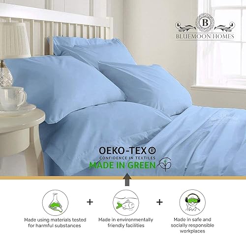 Miniatura 2 de 100% Cotton Pillow Covers for Queen/Standard Size Pillows - Set of 2 Sateen Pillowcases - Egyptian Cotton Pillow Cases with Long Staple Cotton for