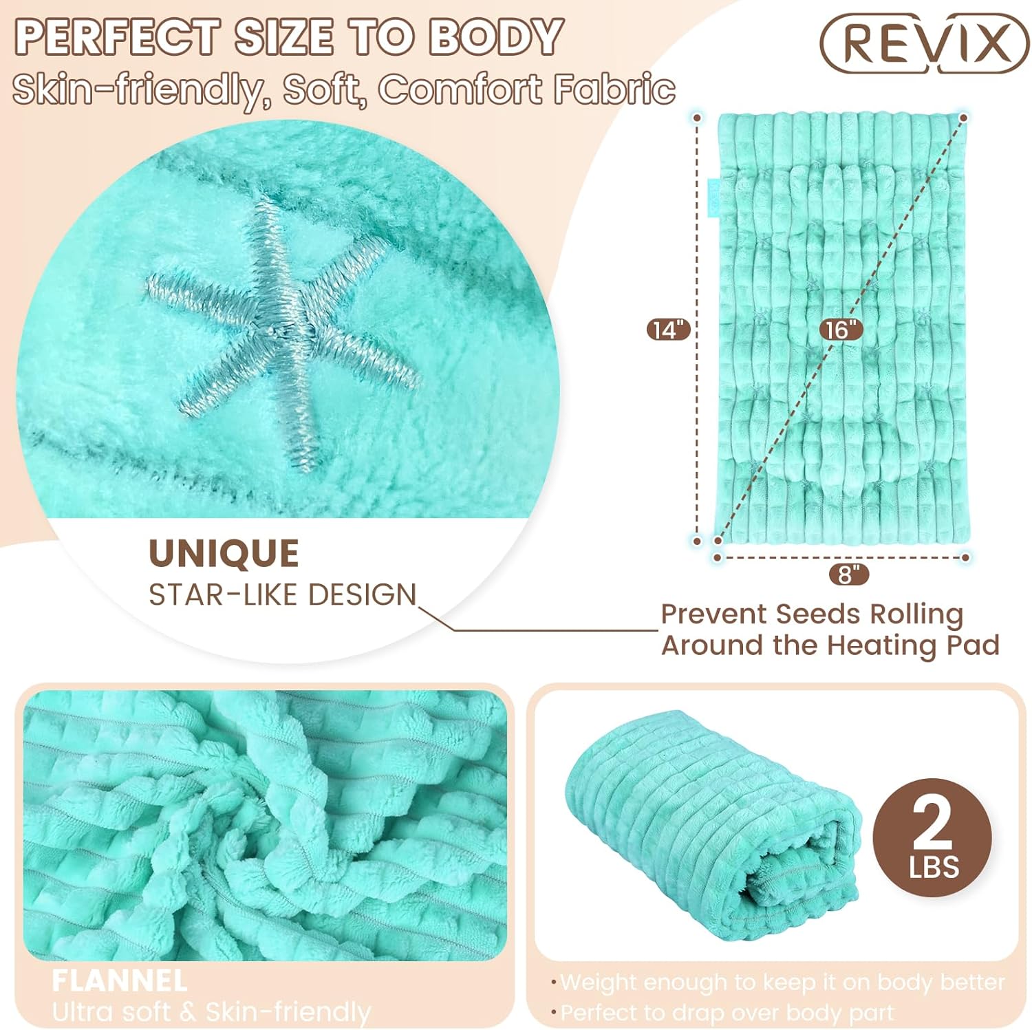 REVIX Microwavable Heating Pads 8 * 14" and Heated Mitts for Arthritis and Hand Therapy