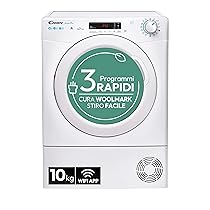 Candy Smart Pro Asciugatrice 10 Kg a Pompa di Calore, Libera Installazione, Classe A++, Connessione Wi-Fi, Controllo da App, Avvio Programmabile, 59,6 x 58,5 x 85 cm, Bianca – CSOE H10A2DE-S