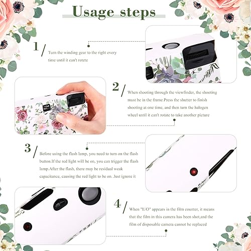 Miniatura 4 de Zhengmy Paquete de 10 cámaras desechables a granel para bodas, cámaras de un solo uso de 1.339 in a granel con flash una vez para reuniones de boda