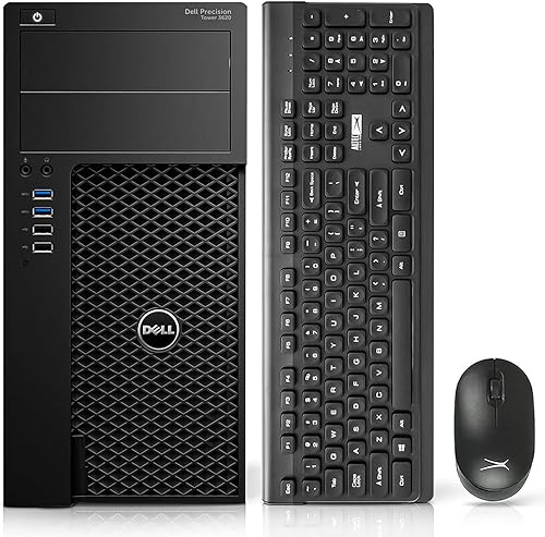 Dell Ordenadores torre Precision 3620 de escritorio, i7-7700 3.6GHz, 32 GB DDR4 1TB M.2 NVMe SSD+2TB HDD, AX200 WiFi 6 integrado, Windows 10 Pro,