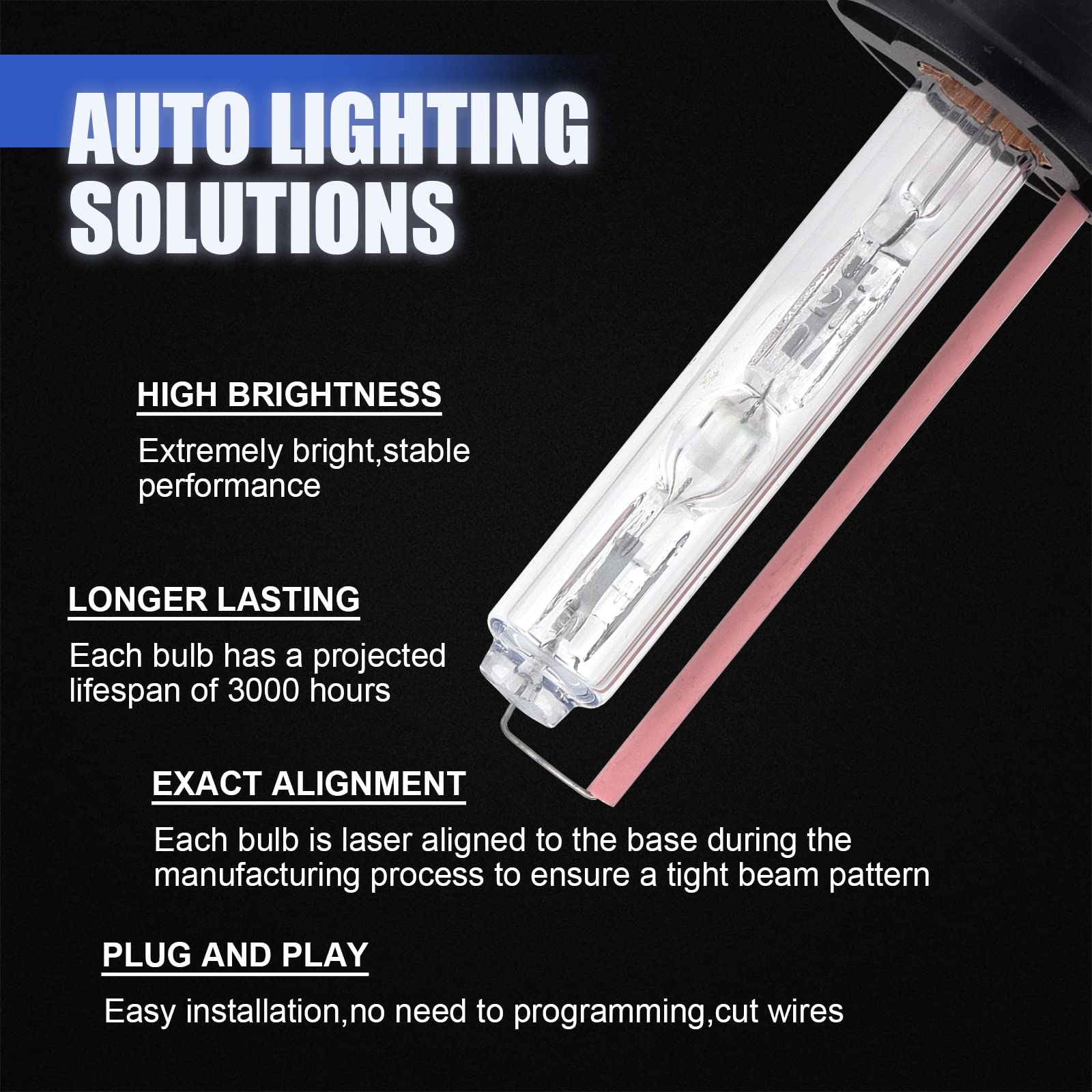 D2S 10000K Xenon Brenner - Hid Xenon Scheinwerferlampe 12V 35W(2 Lampen)
