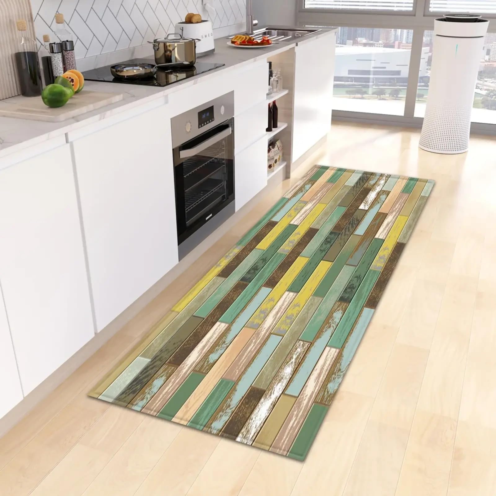 Alfombra moderna para cocina y salon de 90x160cm rectangular