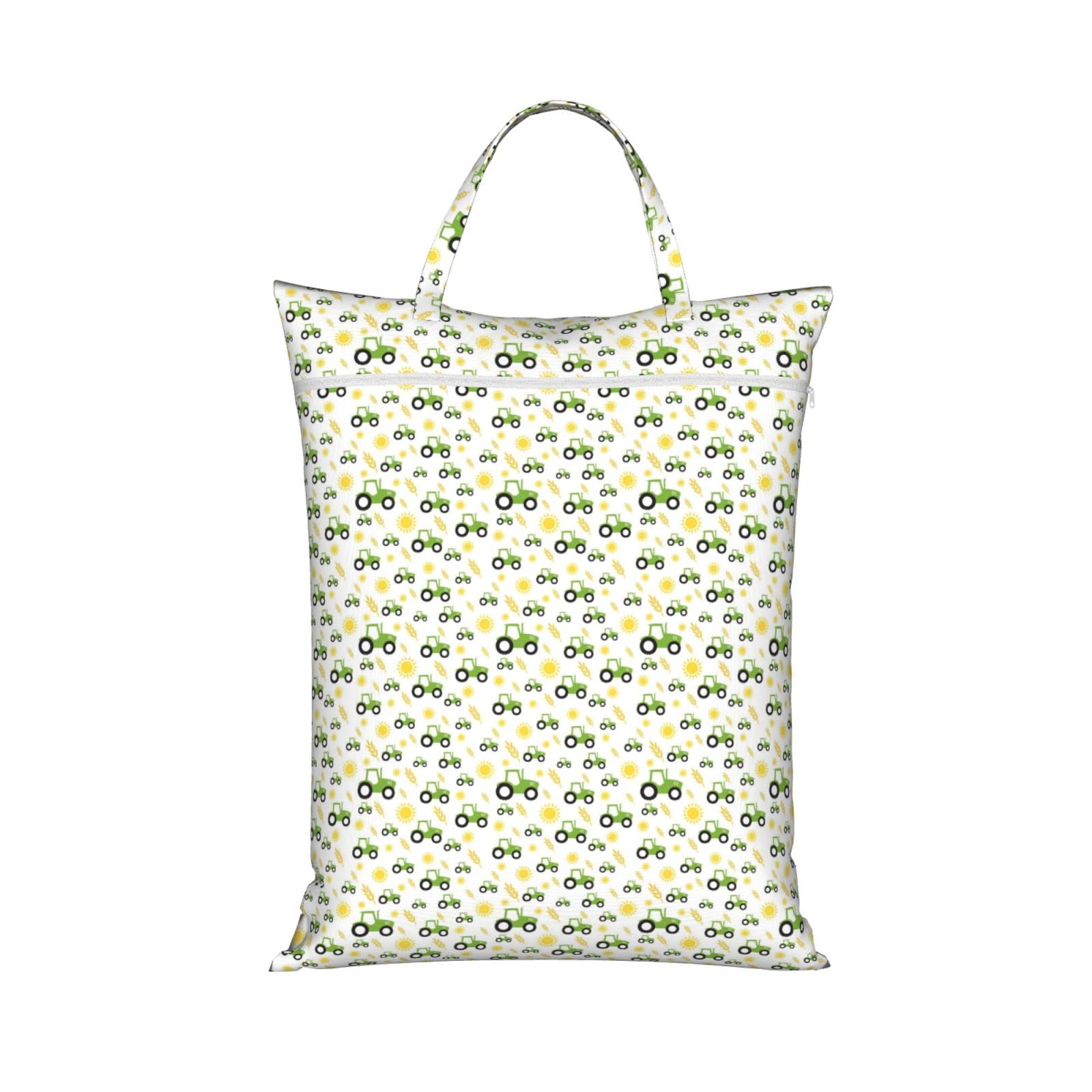 YFSGDLBN tractor farming printed Travel dirty laundry bag clothes pack Storage Basket Bag