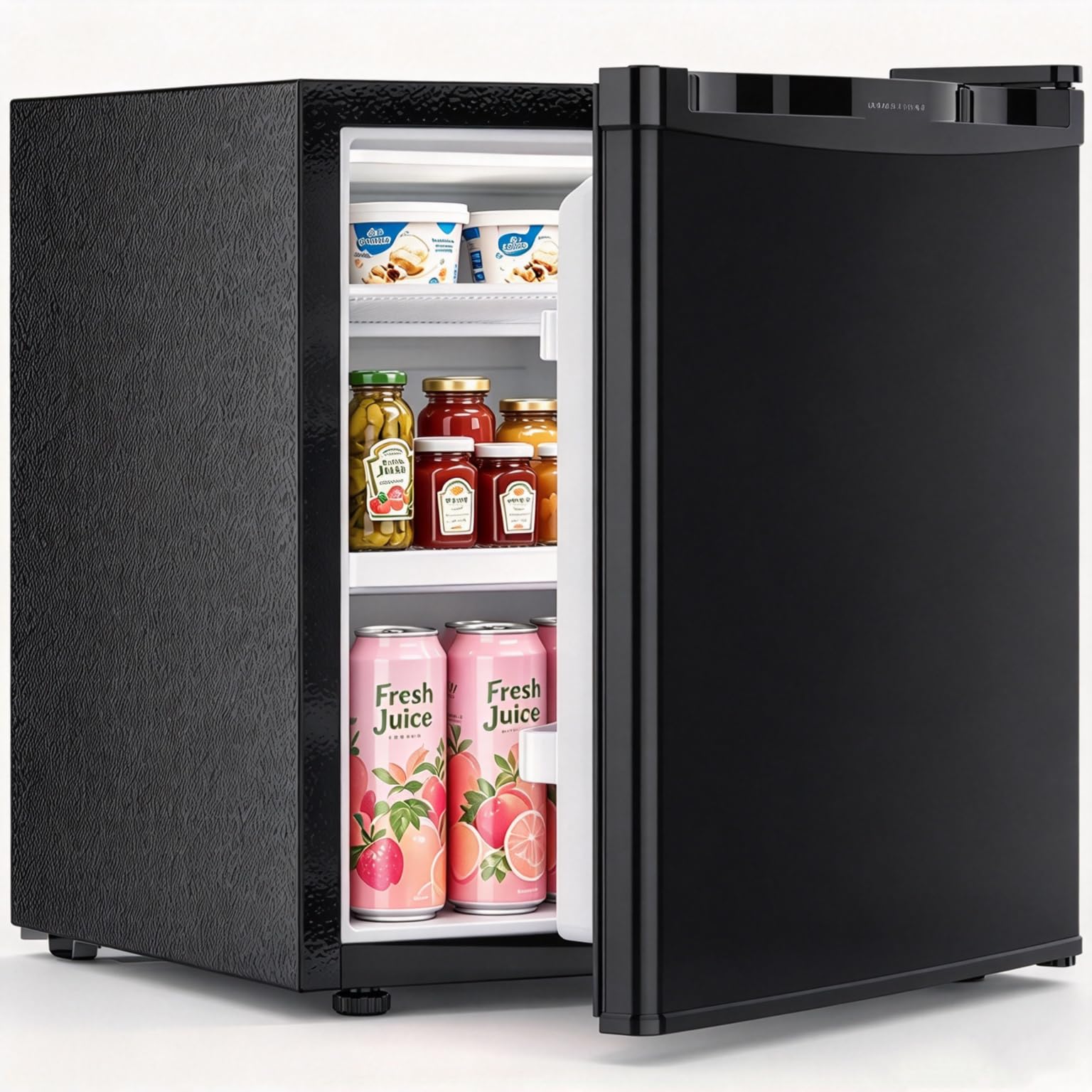 Electactic 1.6 Cu.Ft Mini Fridge, Single Door Compact Refrigerator | 32°F to 50°F, 7 Temperature Settings, Low Noise, LED Light,Adjustable Shelves, Reversible Door, Bedroom Use, Dorm Use