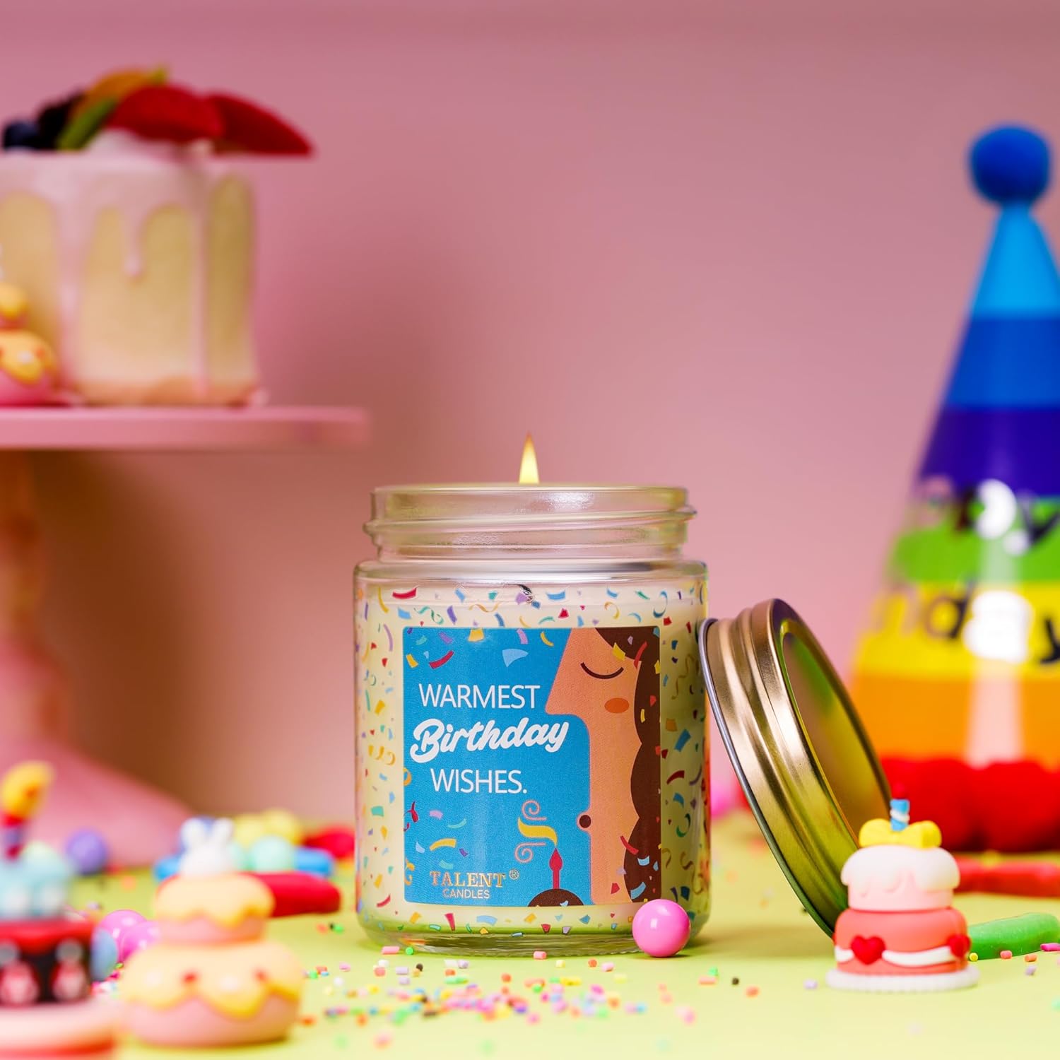 Happy Birthday Candle - Birthday Gifts for Women, Girls, Best Friend - Birthday Candles Gifts Ideas - French Riviera Scented Candles - Image 5