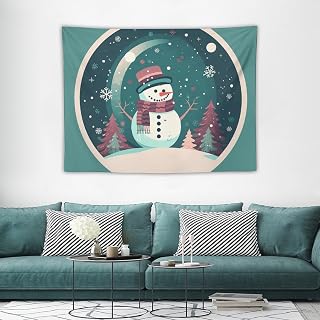 WSOIHFEC Tapestry Wide Wall Hanging Cartoon Cute Snowman Tapestry Vintage Lightweight Wall Blanket Funny Tapestry Wall Art Home Decor Soft Mural for Bedroom Dorm Living Room 30"x40"