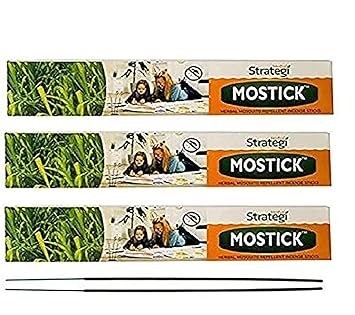 Herbal Strategi Mostick Herbal Mosquito Repellent Incense Stick, 40 Sticks (Pack Of 3) - image, photos