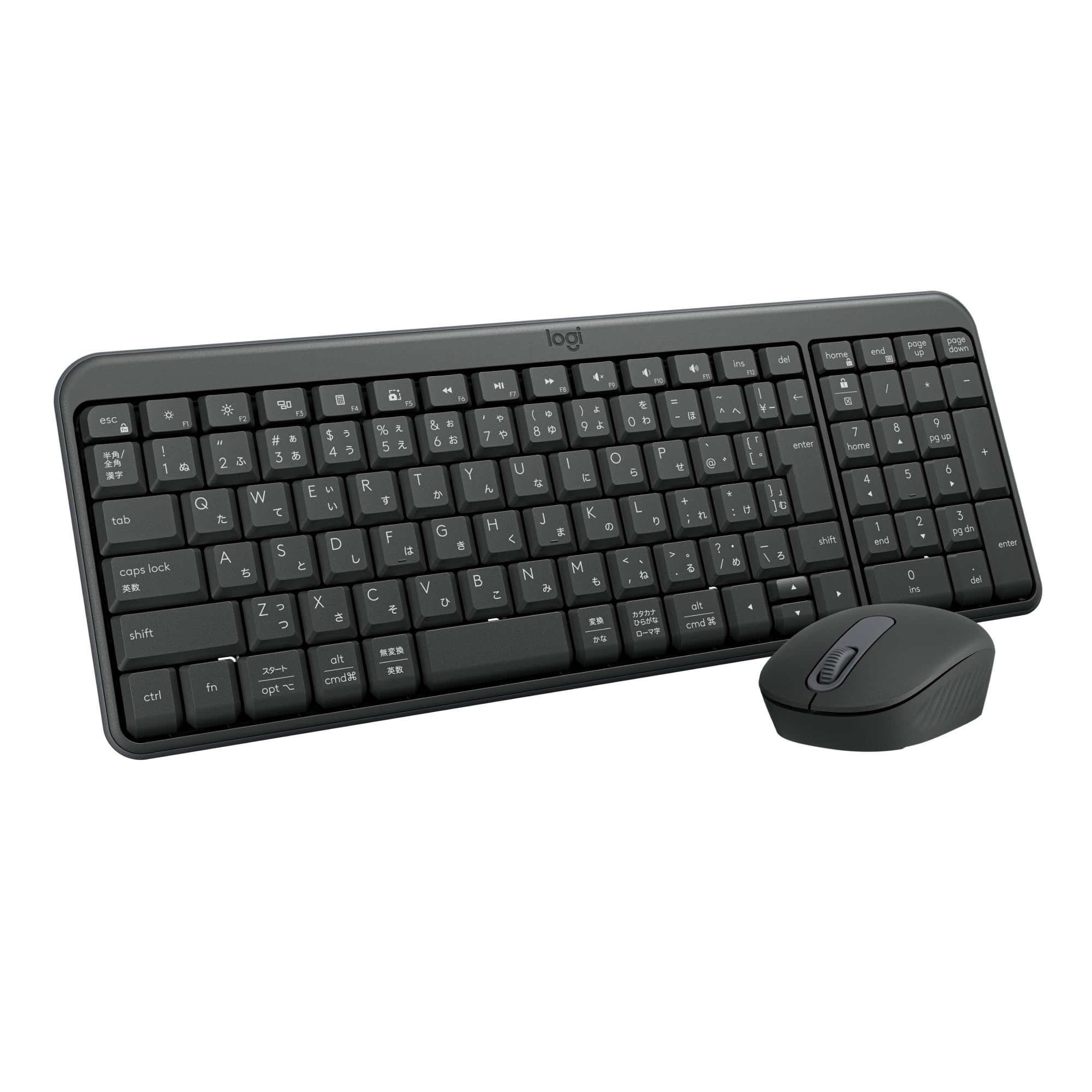 【Amazon.co.jp限定】 ロジクール Bluetooth ワイヤレスマウス キーボード セット MK250GRd テンキー コンパクト 日本語配列 耐水 無線 ワイヤレス MK250 Windows Mac Chrome グラファイト 国内正規品 ※Amazon.co.jp限定 壁紙ダウンロード付き