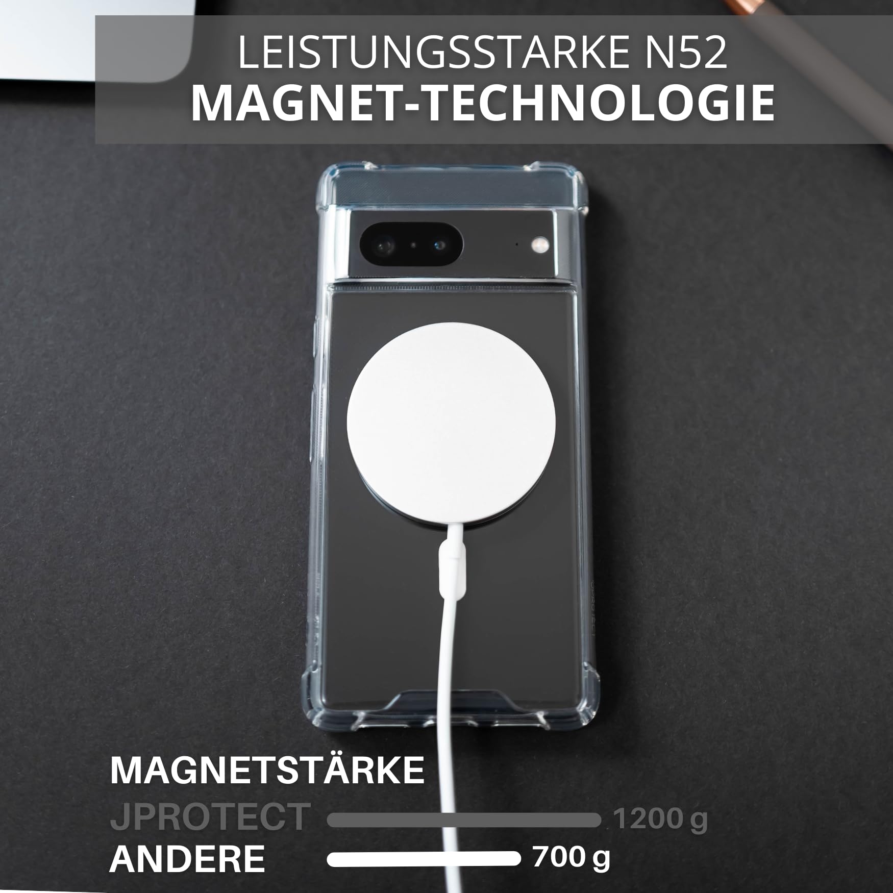 NO.1 Custodia Magnetica Per Google Pixel 6a Con Magsafe: Sottile, Antiurto E Anti-ingiallimento, Trasparente - 3
