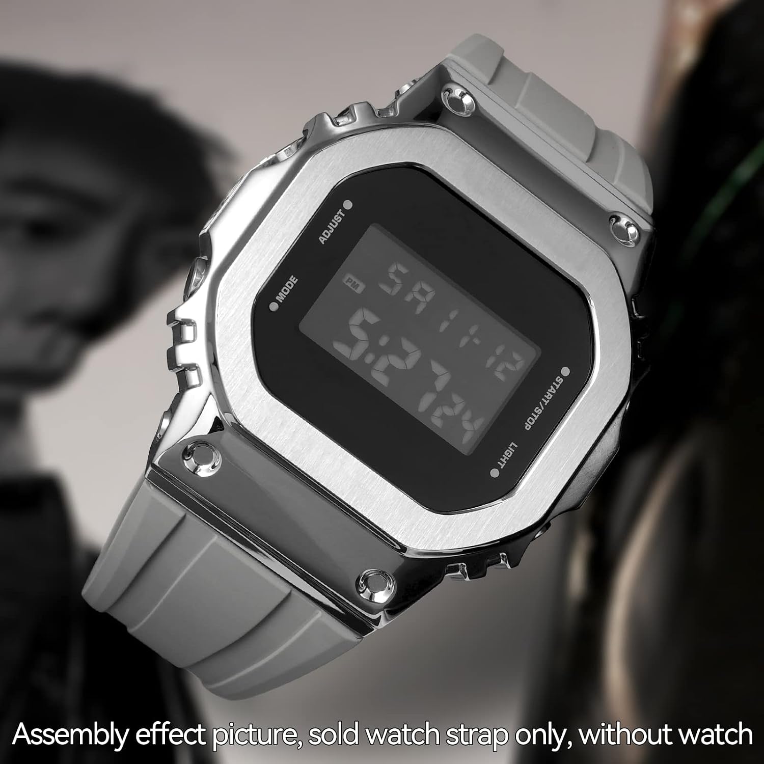 Amazon.co.jp: 防水で柔らかいフッ素ゴム腕時計バンド カシオG-SHOCK