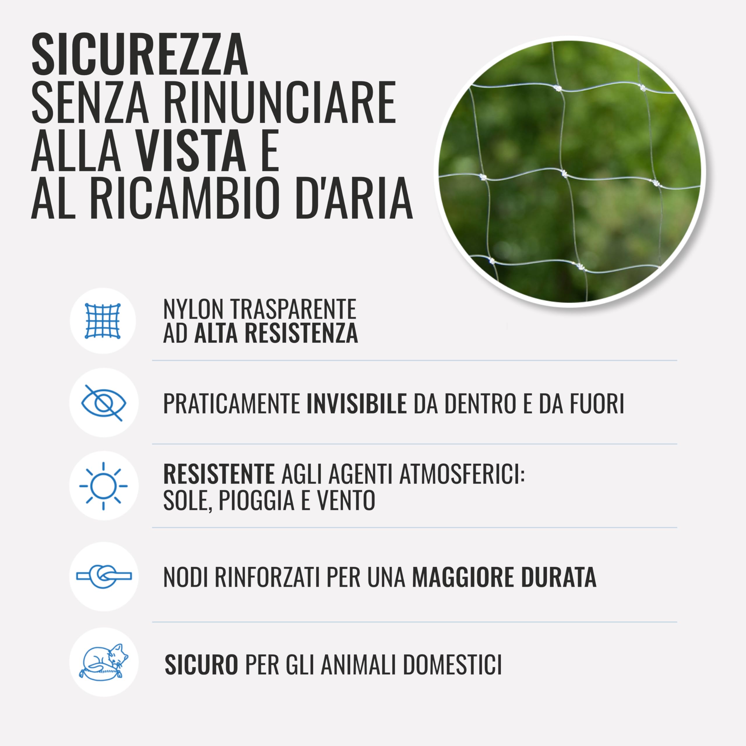 Rete per Gatti Balcone 8x3m – Trasparente | Rete Protezione Gatti con Installazione Senza Trapano o con Trapano | Kit Completo Incluso | Rete Gatti Finestra