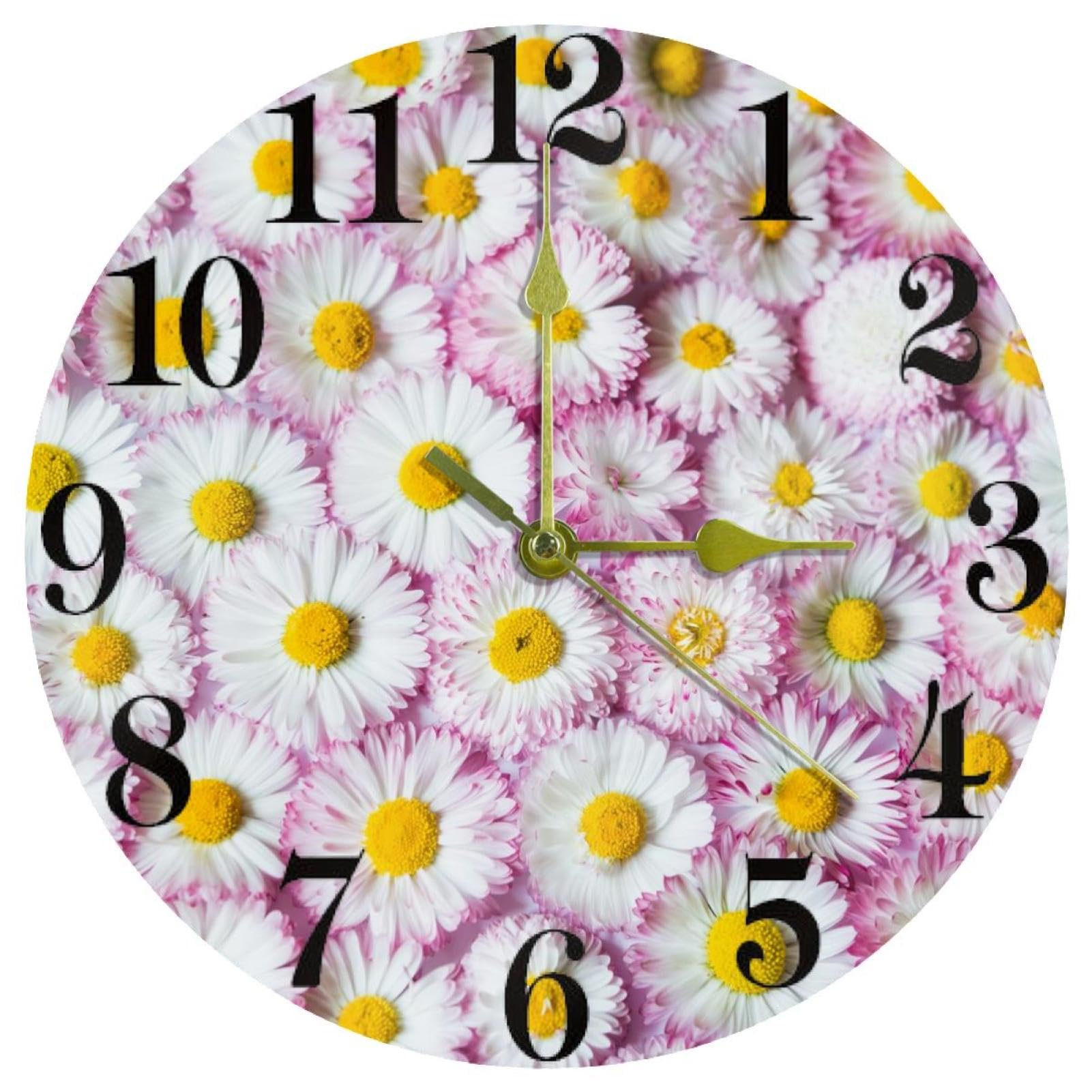 Horloge murale ronde à quartz au design épuré bicolore pour une finition intérieure soignée