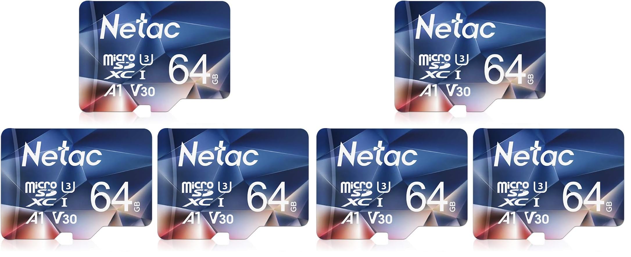 Tarjetas Micro SDXC 64GB Netac Pack de 3 Clase 10 U3 V30 para Nintendo Switch y Tableta 8