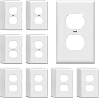 Vista 59 de ENERLITES - Placa de pared doble sin tornillos, cubierta de tomacorriente segura para niños, tamaño estándar, 1 cuadrilla, 4.68 x 2.93 pulgadas