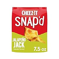 Vista 1 de Cheez-It Snapd - Chips de galletas de queso patatas fritas finas aperitivos de almuerzo gato jalapeño bolsa de 75 onzas 1 bolsa
