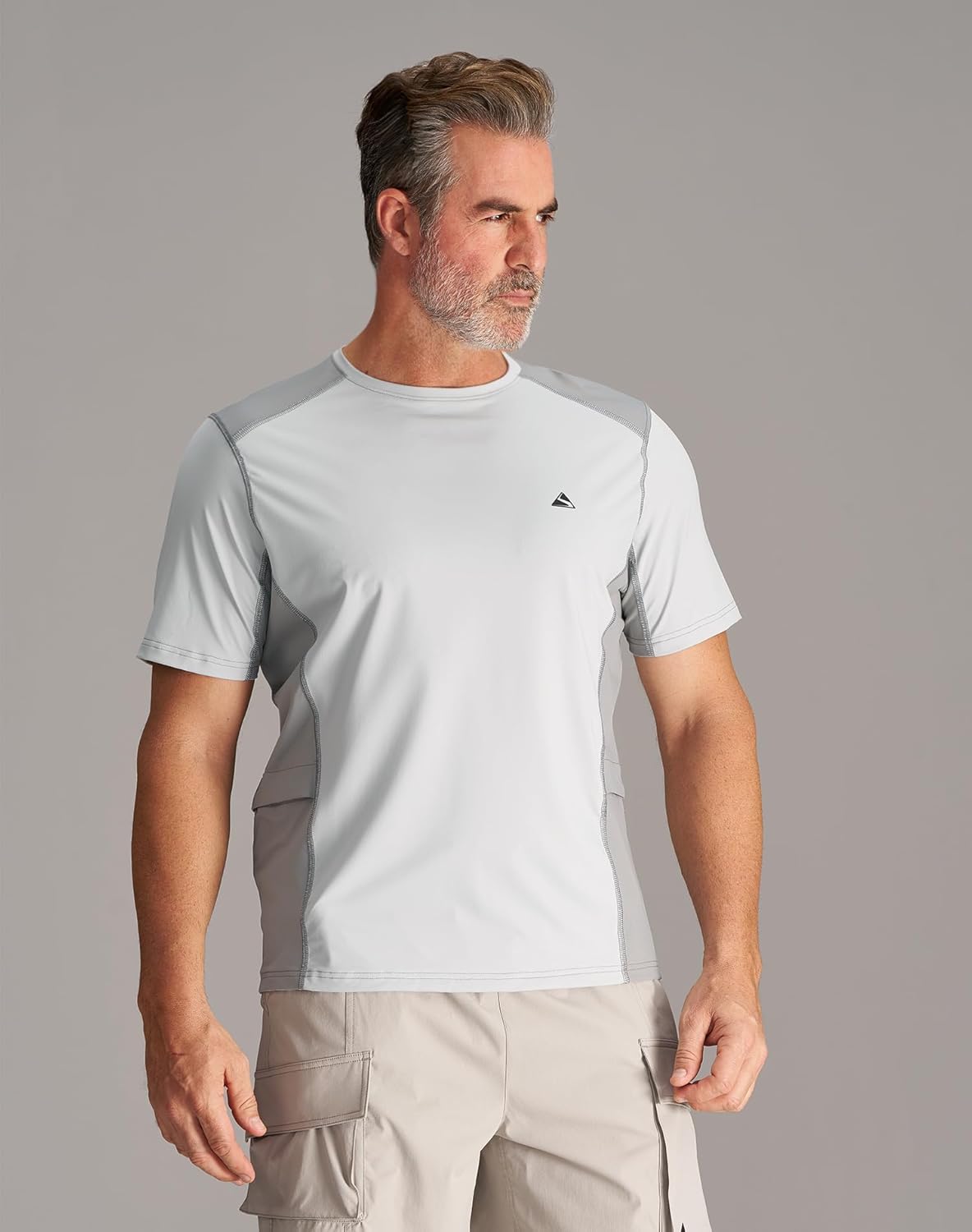 CHRONOLINE Men’s Workout T-Shirt Quick Dry Running Swim Tee with Pocket Lightweight Moisture Wicking Short Sleeve Tops