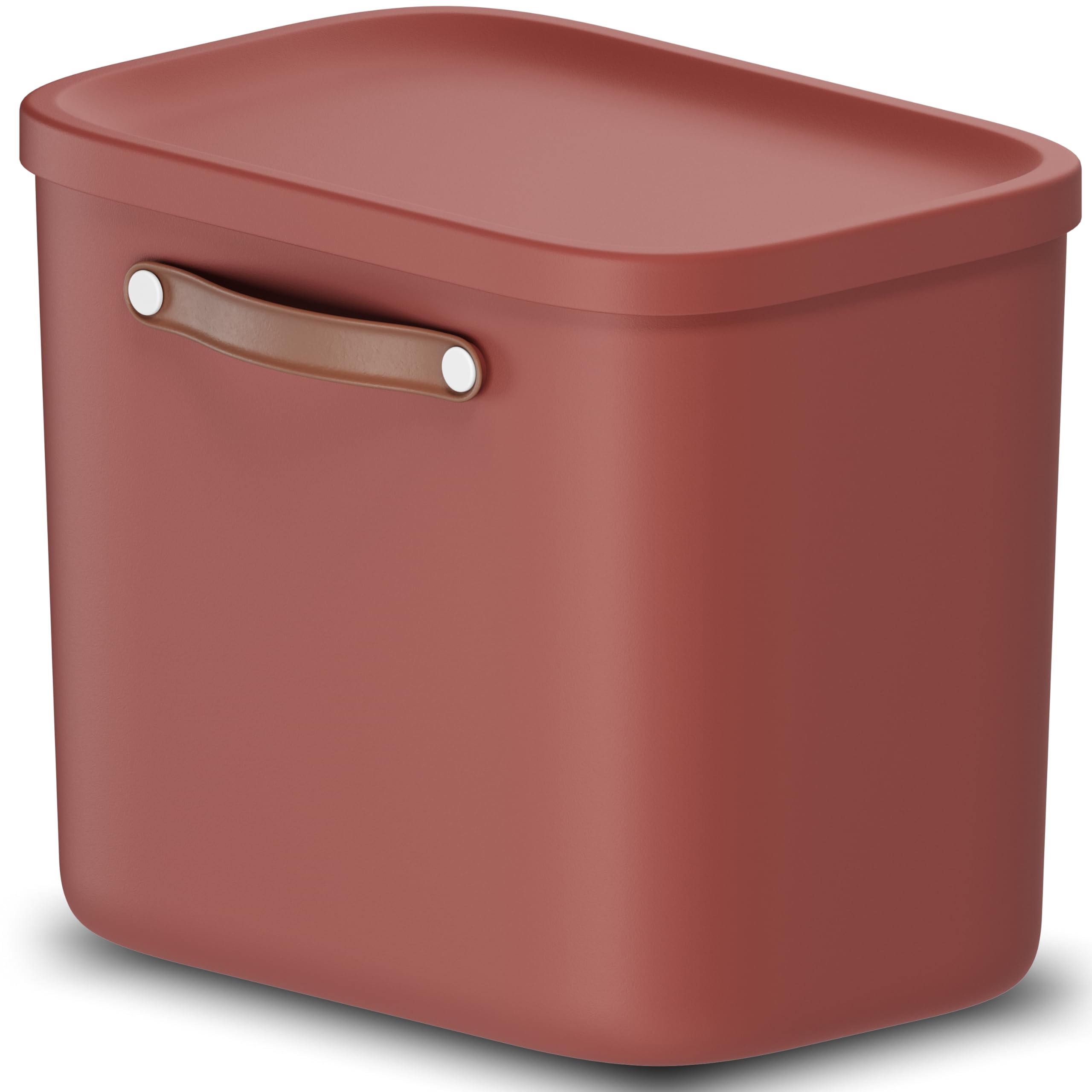 Rotho Maloja Storage box 25 l, Plastic (PP recycled), 25 (39.5 x 26.5 x 34.0 cm), Red