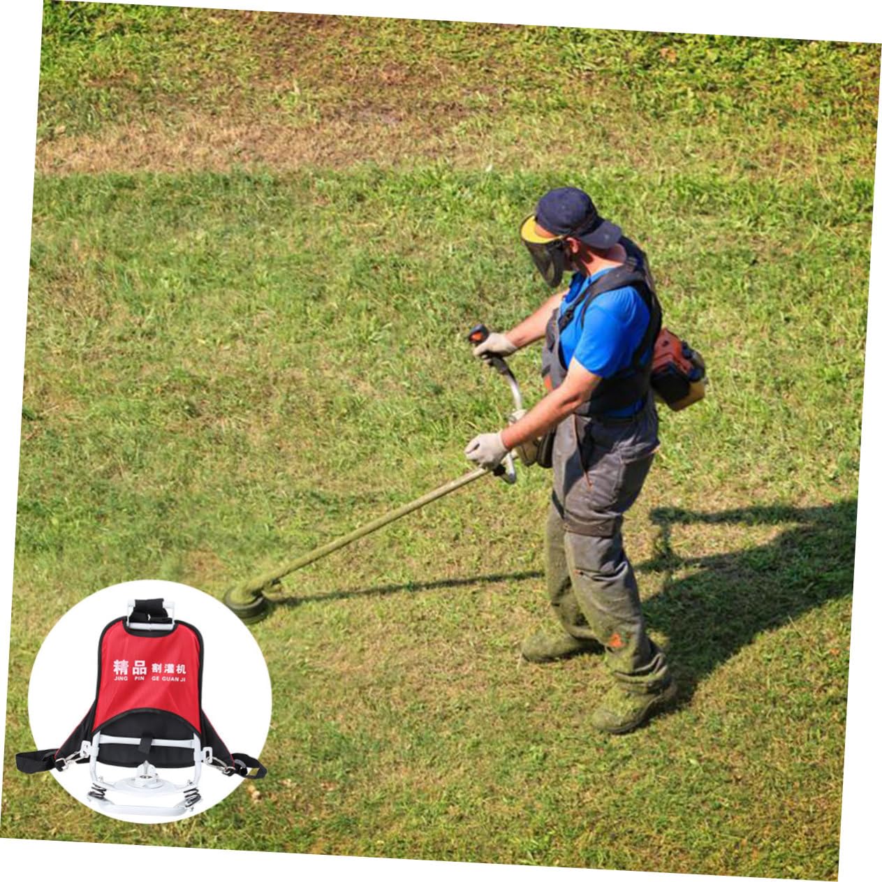 Sosoport Telaio Zaino Decespugliatore in Ferro Robusto 1 Pezzo | Uso in Giardino e Casa, Sostegno Saldo, Facile da Riporre Dopo L’Uso Quotidiano, Struttura Stabile
