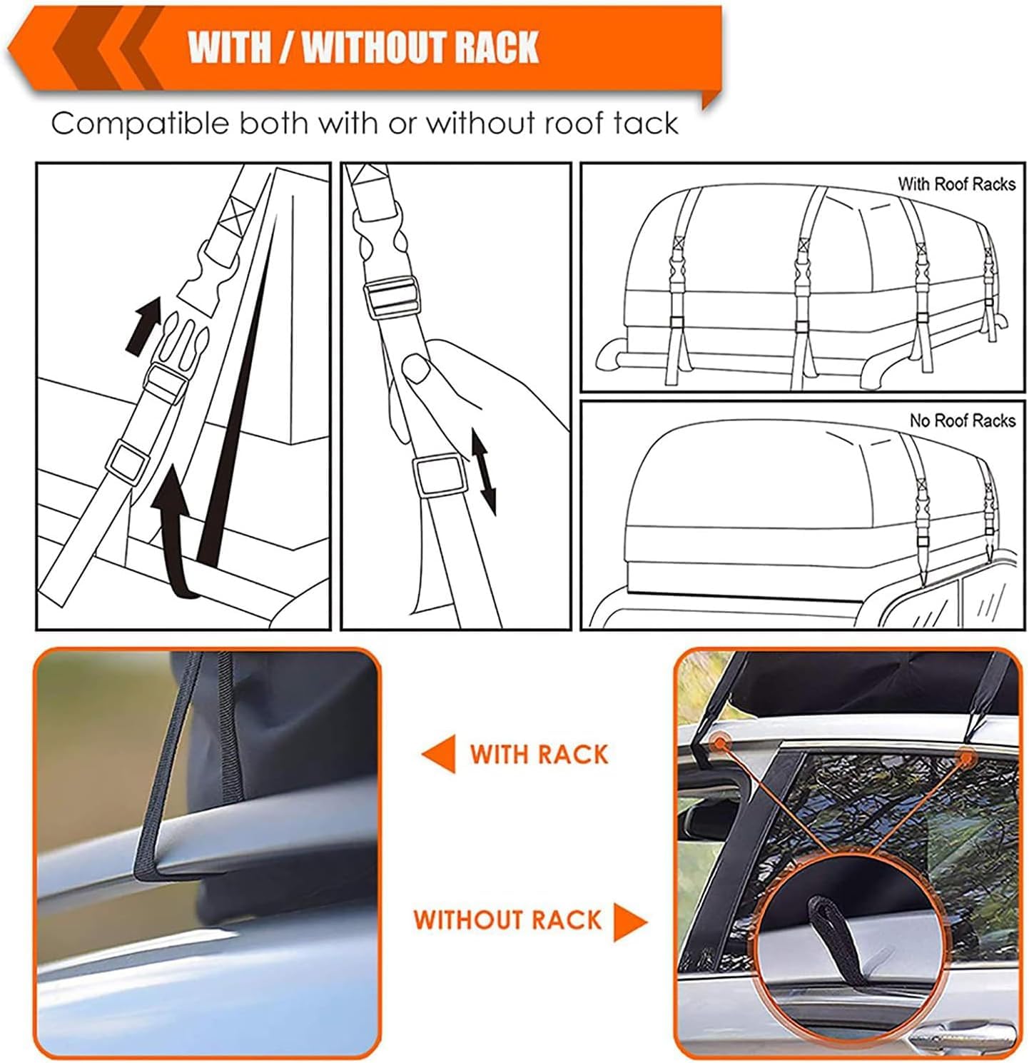 Sac de Toit de Voiture pour M-G ZS,Bagage de Toit Pliable,Grande Capacité RéSistant Aux IntempéRies Bagage pour Voyage Camping