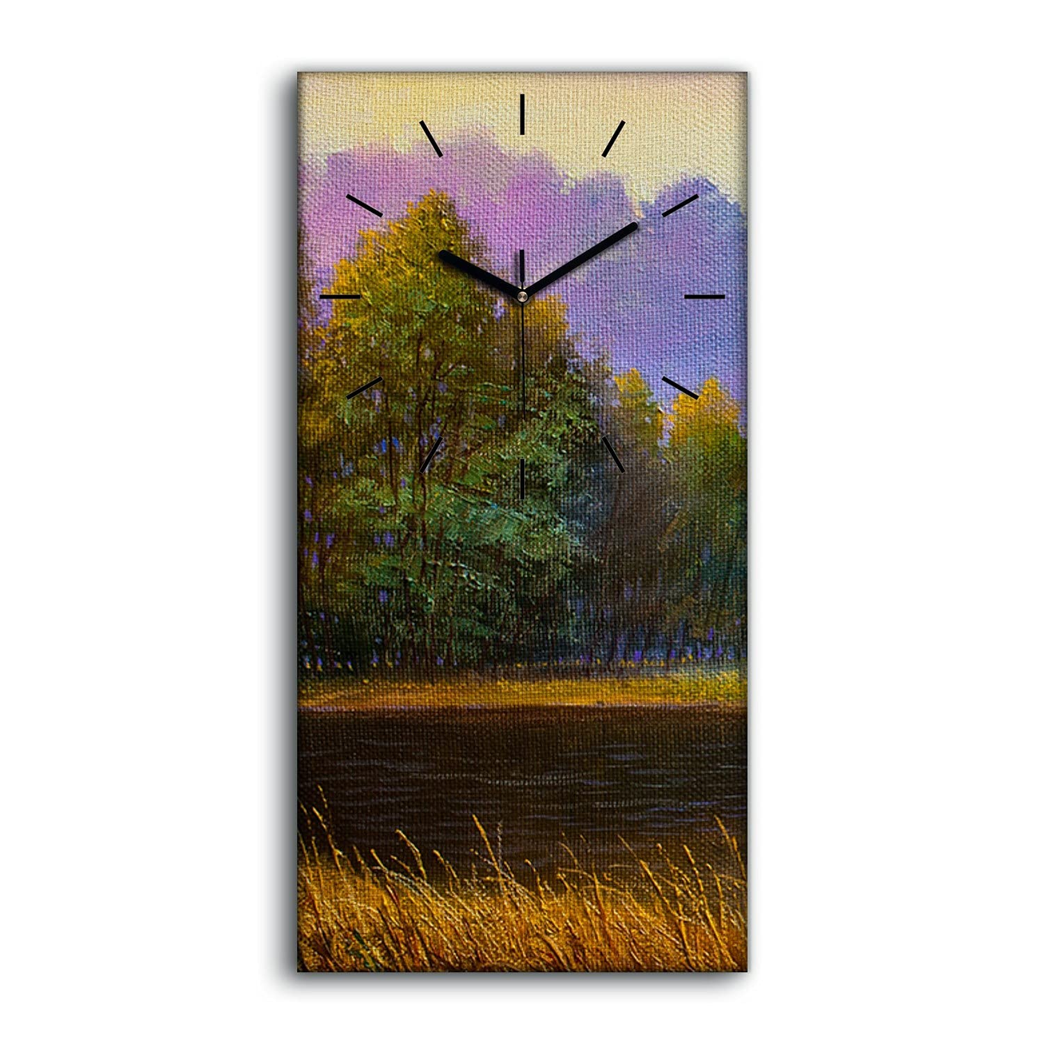 Horloge sur Toile Arbres et Nature pour une Ambiance Nature Salon
