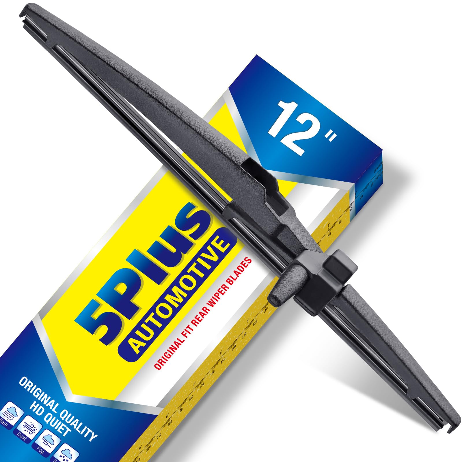 5 PLUS 12" Rear Wiper Blade Replacement for Toyota 4Runner 2020-2010 BACK Windshield Wiper Blade (12-L)