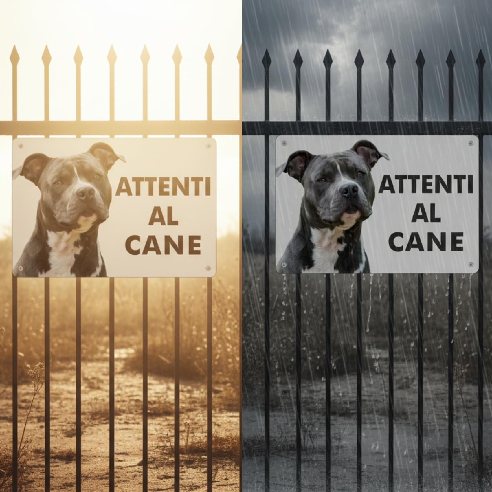 Pubblimania Cartello Attenti al Cane Pastore Tedesco - Targa Segnaletica in Alluminio composito 3 mm di spessore - Resistente alle Intemperie e ai Raggi UV - Fori Pre-perforati (Cm 20x30