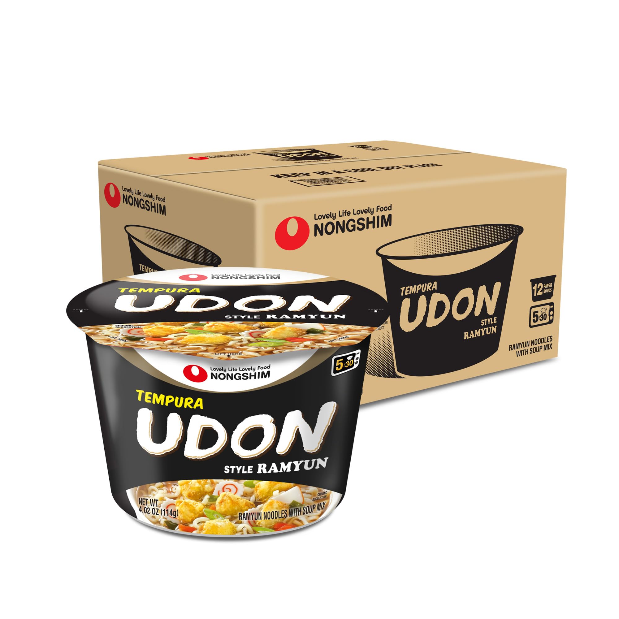 Japanese Style Udon Big Bowl 114 Grams (Pack of 16)