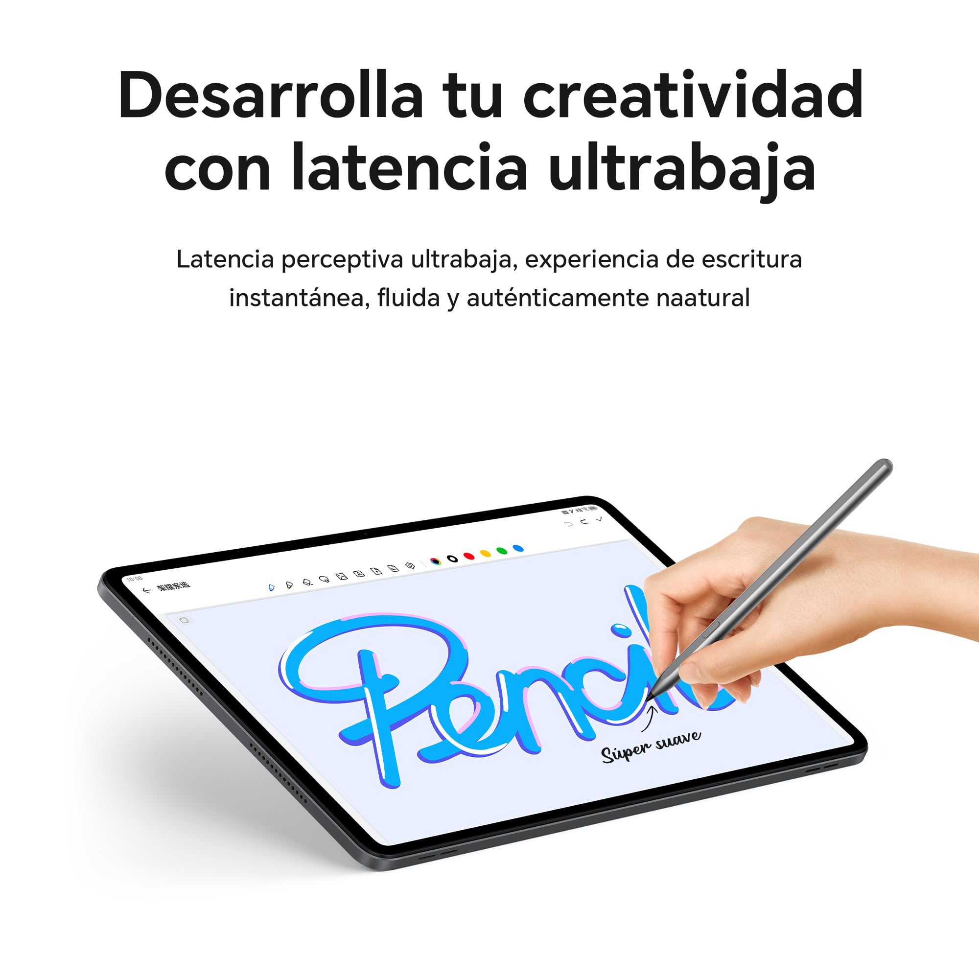 HONOR Choice lápiz para HONOR Pad 10/9/X9a, Rechazo de Palma, lápiz Tablet con Alta Precisión y Sensibilidad de Inclinación, Carga Rápida USB-C, lápiz táctil con 1 Puntas