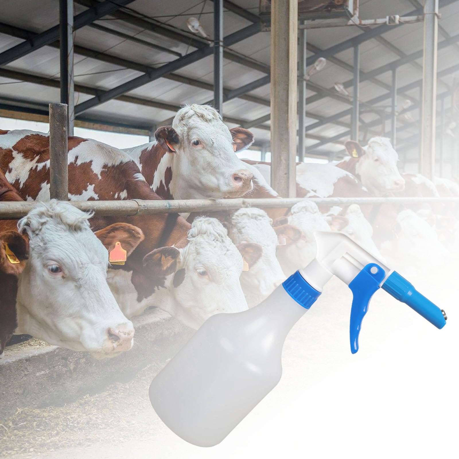 Bouteille pulvérisateur de tétine de vache laitière pour bétail désinfectant et équipement de traite, outil de pulvérisation, outil de nettoyage par immersion pour bétail