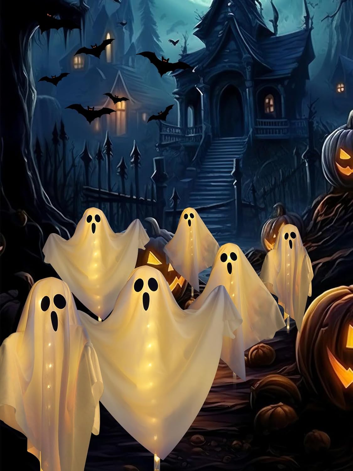 Illuminate Your Halloween: 3-Pack Solar Ghost Decorations Review!