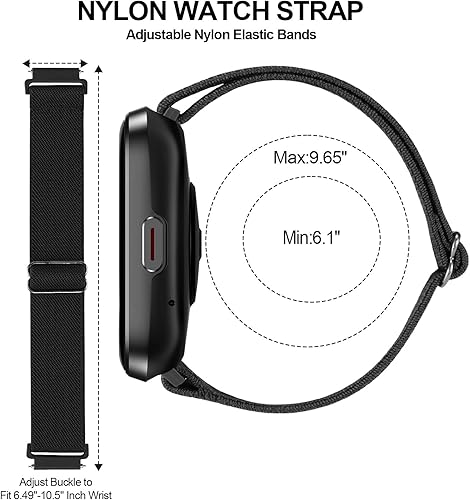 Miniatura 3 de Correa de reloj de nailon compatible con SKG Smartwatch, correas de reloj de liberación rápida para SKG V7 ProSKG V7 SmartWatch pulseras