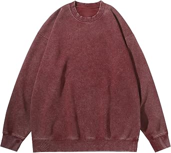 Vintage Oversized Sweatshirt for Women 2025 Trendy Baggy Basic Couples Shirts Crewneck Retro Pullover Streetwear