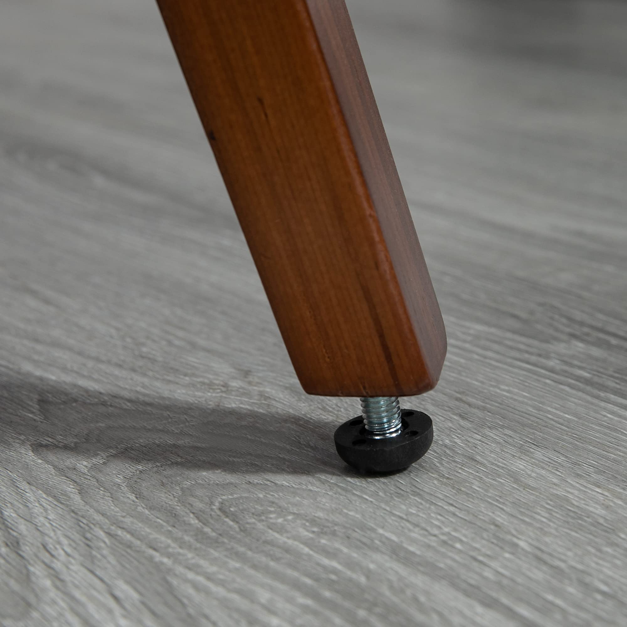 HOMCOM Pack de 2 Sillas de Comedor Modernas Carga 120 kg 47,5x57x85 cm Gris | Sillas de Cocina, Tapizados en PU, Patas de Madera, para Salón Dormitorio