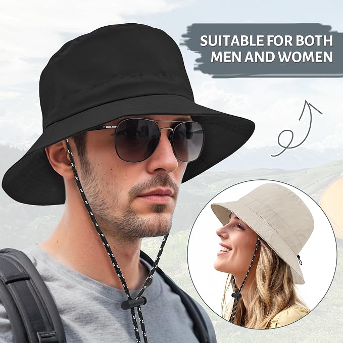 Sombrero impermeable tipo bucket para mujer y hombre miniatura 6